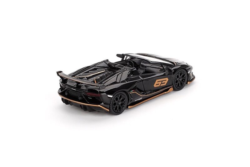 Mini GT Lamborghini Aventador SVJ 63 Roadster Nero Aldebaran - obrazek 3