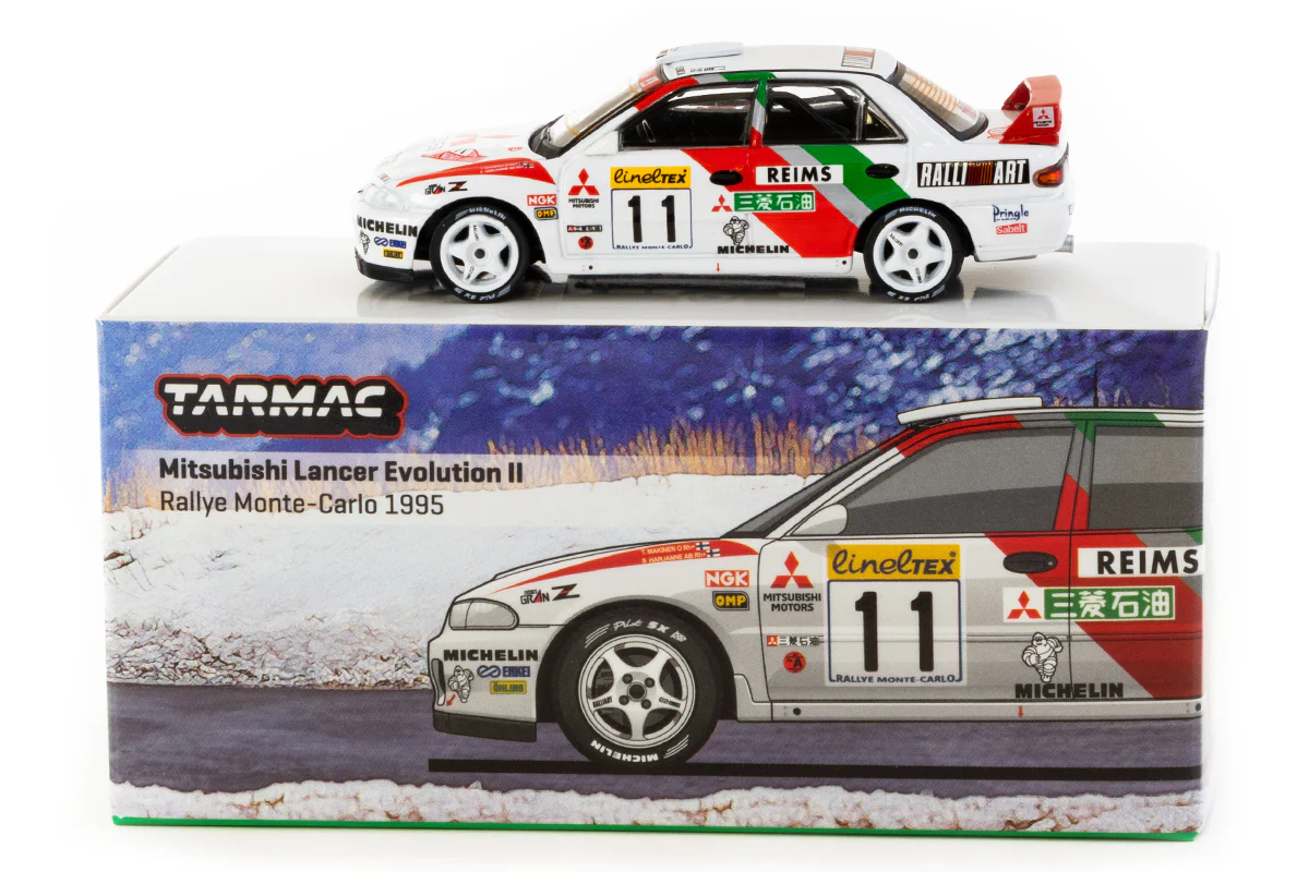 Tarmac Works Mitsubishi Lancer Evolution II Rallye Monte-Carlo 1995 1:64
