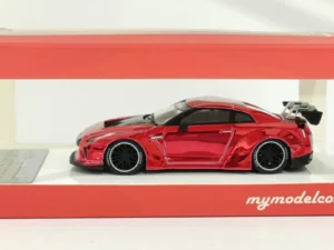 Model Collect Liberty Walk Nissan GT-R R35 Chrome Red 1:64