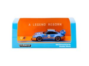 Tarmac Works Porsche 993 Remastered by Gunther Werks Blue/Orange #25 1:64