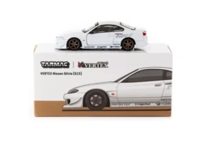 Tarmac Works Nissan Silvia S15 Vertex 1:64 – White Metallic