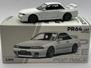 Pop Race Nissan GT-R R32 Crystal White 1:64 – JDM Legend