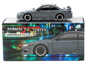 Tarmac Works Nissan Silvia S14 Vertex 1:64 – Grey