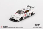 Mini GT Nissan Skyline R34 LBWK White #23 (1:64)