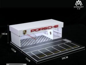 MoreArt Diorama 1:64 – Porsche Showroom Garaż z parkingiem