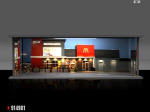MoreArt Diorama 1:64 – McDonald's Night Scene