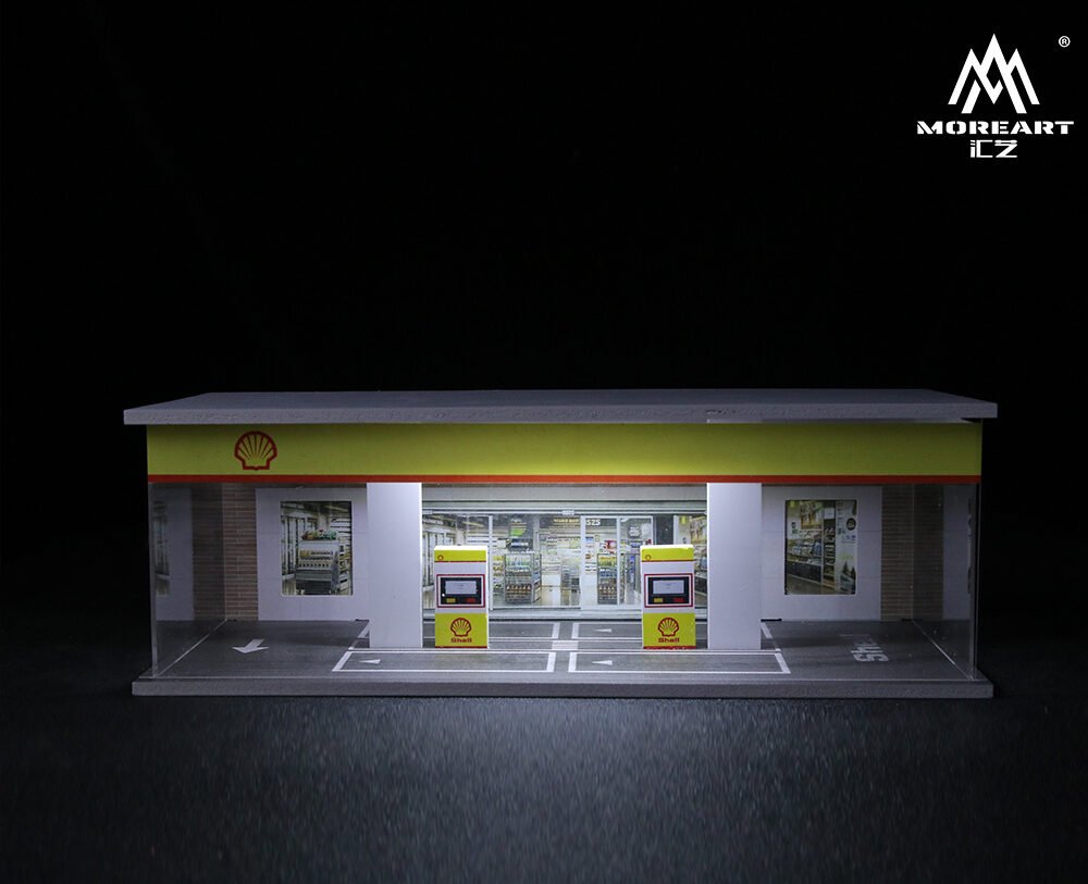 MoreArt Diorama 1:64 - Stacja benzynowa Shell
