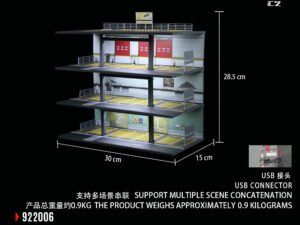 MoreArt Diorama 1:64 – Czteropoziomowy Garaż / Parking LED (USB)