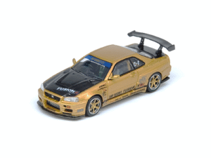 INNO64 Nissan Skyline R34 Top Secret Gold 1:64