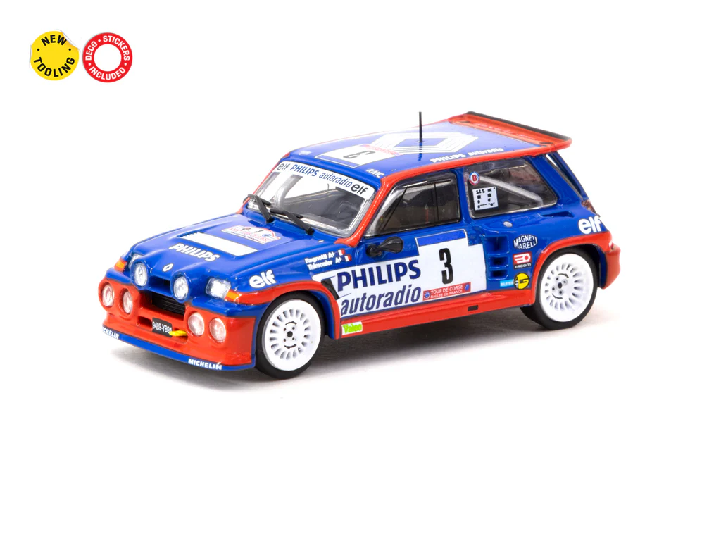 Tarmac Works Renault 5 MAXI Turbo Rallye de France 1985 1:64 - obrazek 2