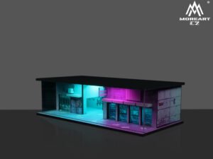 MoreArt Diorama 1:64 - Cyberpunk kolorowy LED
