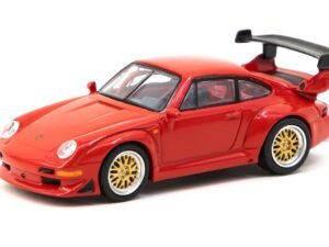 Schuco x Tarmac Porsche 911 GT2 (993) Red / Gold Wheels 1:64