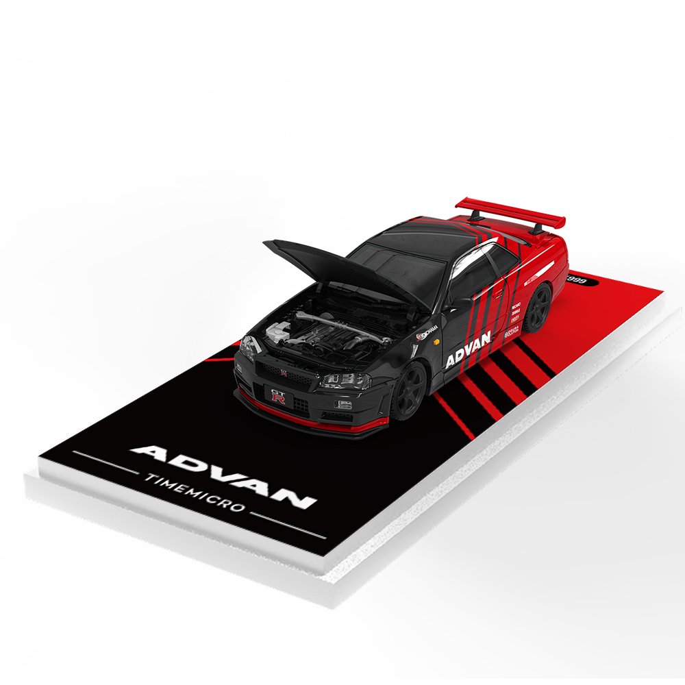 TimeMicro Nissan GT-R R34 ADVAN 1:64