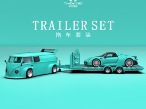 Timemicro Trailer Set VW Bus + Supercar Mint 1:64