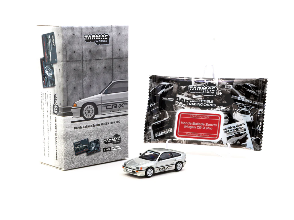 Tarmac Works Honda Mugen CR-X PRO Silver 1:64 (Tarmac Cards) - obrazek 4