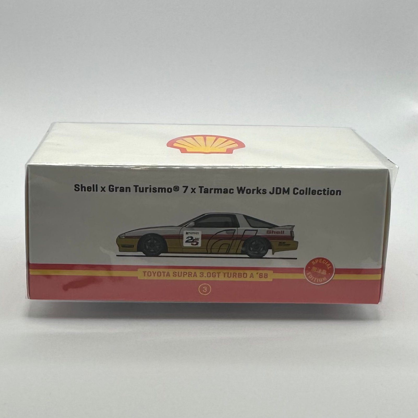 Tarmac Works Toyota Supra 3.0 GT Turbo A ’88 – Shell x Gran Turismo – 1:64