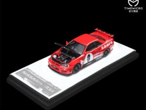 Timemicro Nissan Skyline GT-R R34 #0 Red 1:64