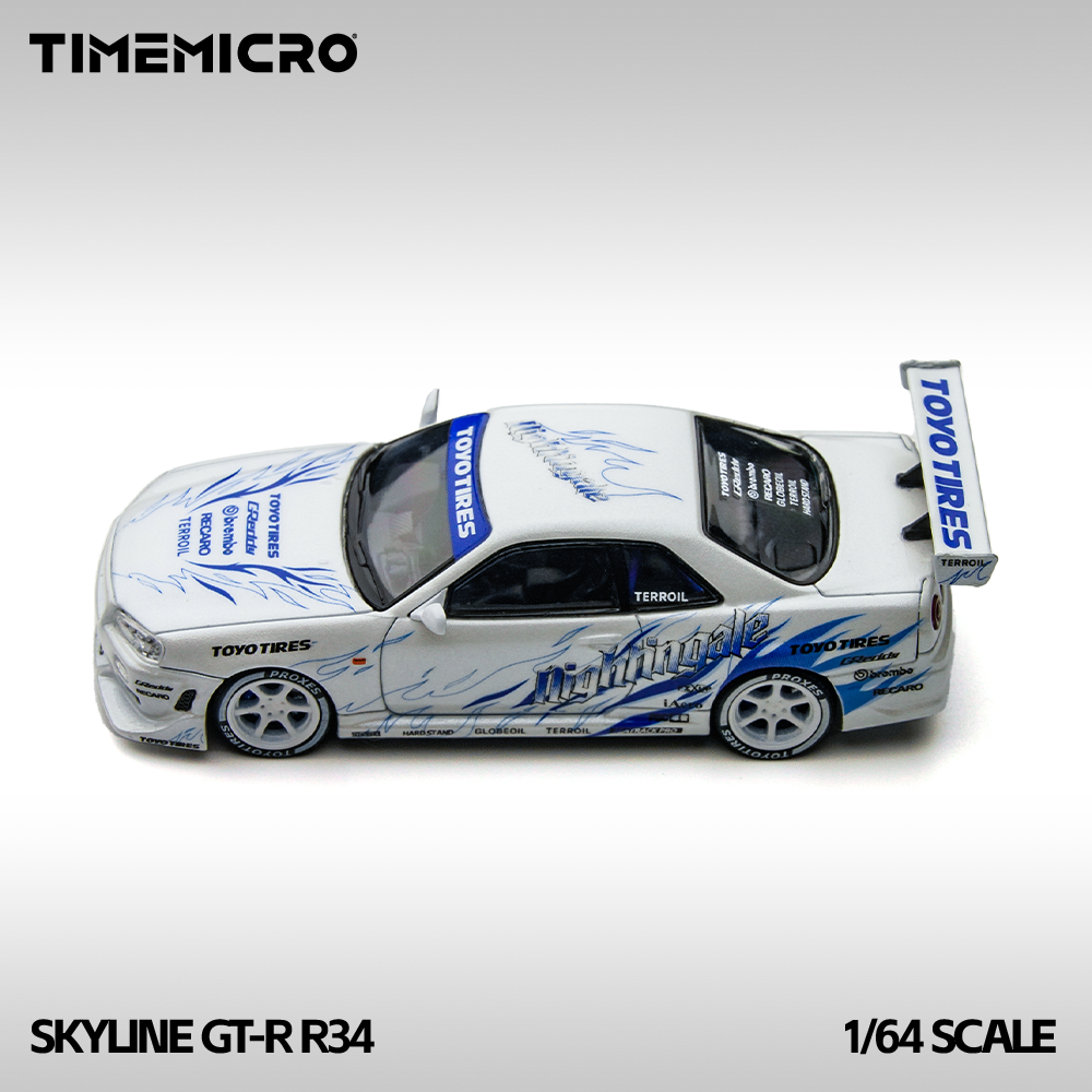 Timemicro Nissan Skyline GT-R R34 Toyo Tires 1:64 - obrazek 3