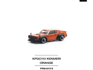 Pop Race Nissan Skyline GT-R KPGC110 Kenmeri Orange 1:64