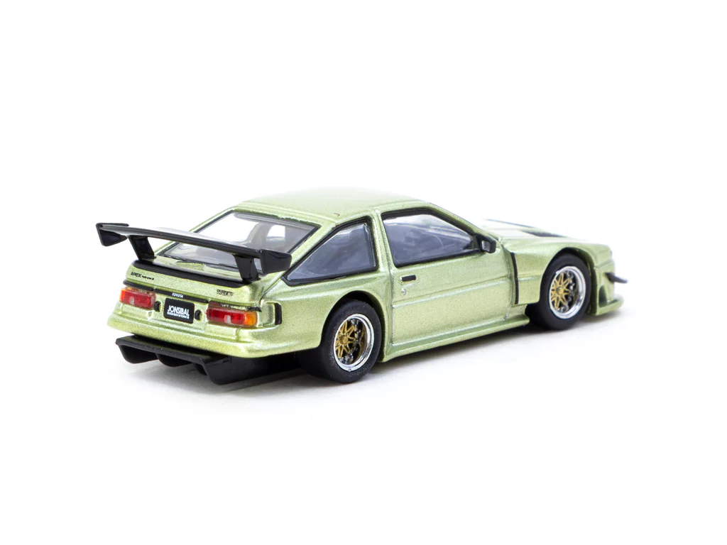 Tarmac Toyota Sprinter Trueno AE86 Widebody Green 1:64 - obrazek 3