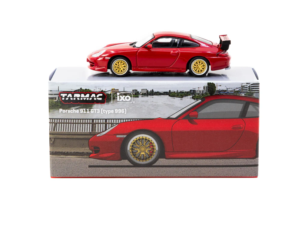 Tarmac Works x IXO Porsche 911 GT3 996 Red 1:64
