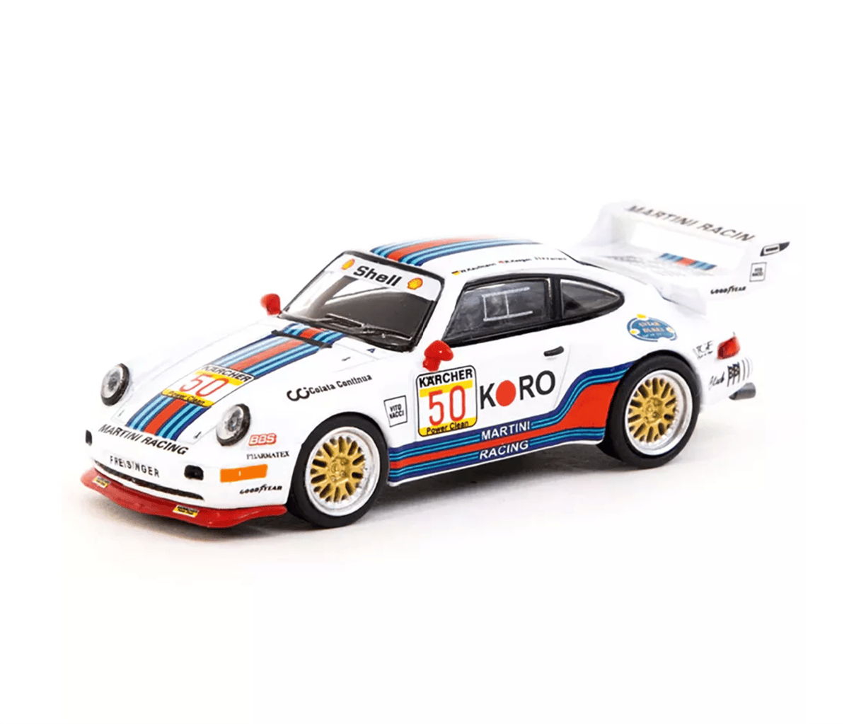 Schuco x Tarmac Porsche 911 Turbo Martini Racing #50 1:64