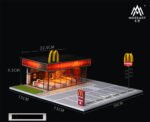 MoreArt McDonald's Diorama Restauracja 1:64 LED