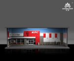 MoreArt KFC Diorama Restauracja Fast Food 1:64 LED