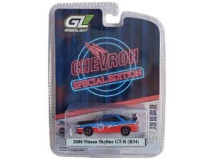 GreenLight Nissan Skyline GT-R R34 2000 Chevron 1:64