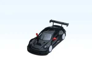 Star Race Porsche 911 GT3 R Black Red Mirrors 1:64