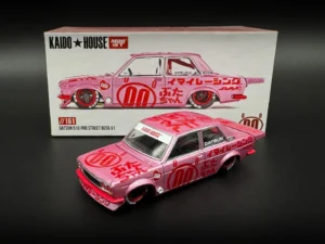 Mini GT Kaido House Datsun 510 Pro Street Buta V1 Pink 1:64