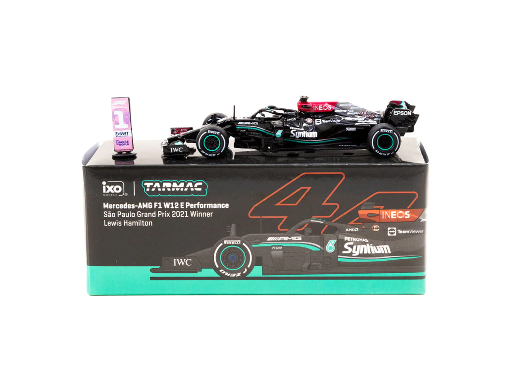 Tarmac Works Mercedes-AMG F1 W12E Hamilton São Paulo GP 2021 1:64