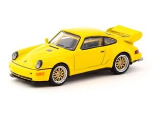 Schuco x Tarmac Works Porsche 911 RSR Yellow 1:64
