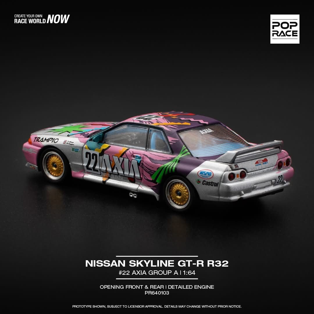 Pop Race Nissan Skyline GT-R R32 AXIA Group A #22 1:64 - obrazek 2