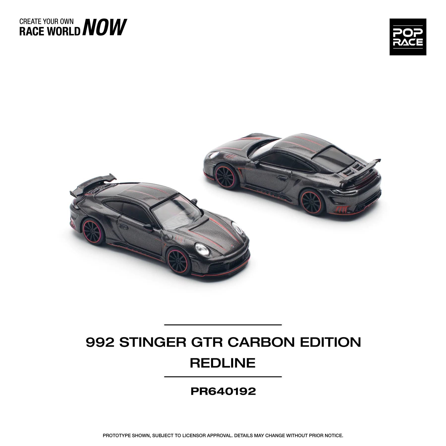 Pop Race Porsche 992 Stinger GTR Carbon 1:64