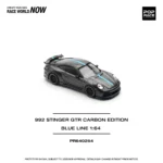 Pop Race Porsche 992 Stinger GTR Carbon Edition Blue Line 1:64