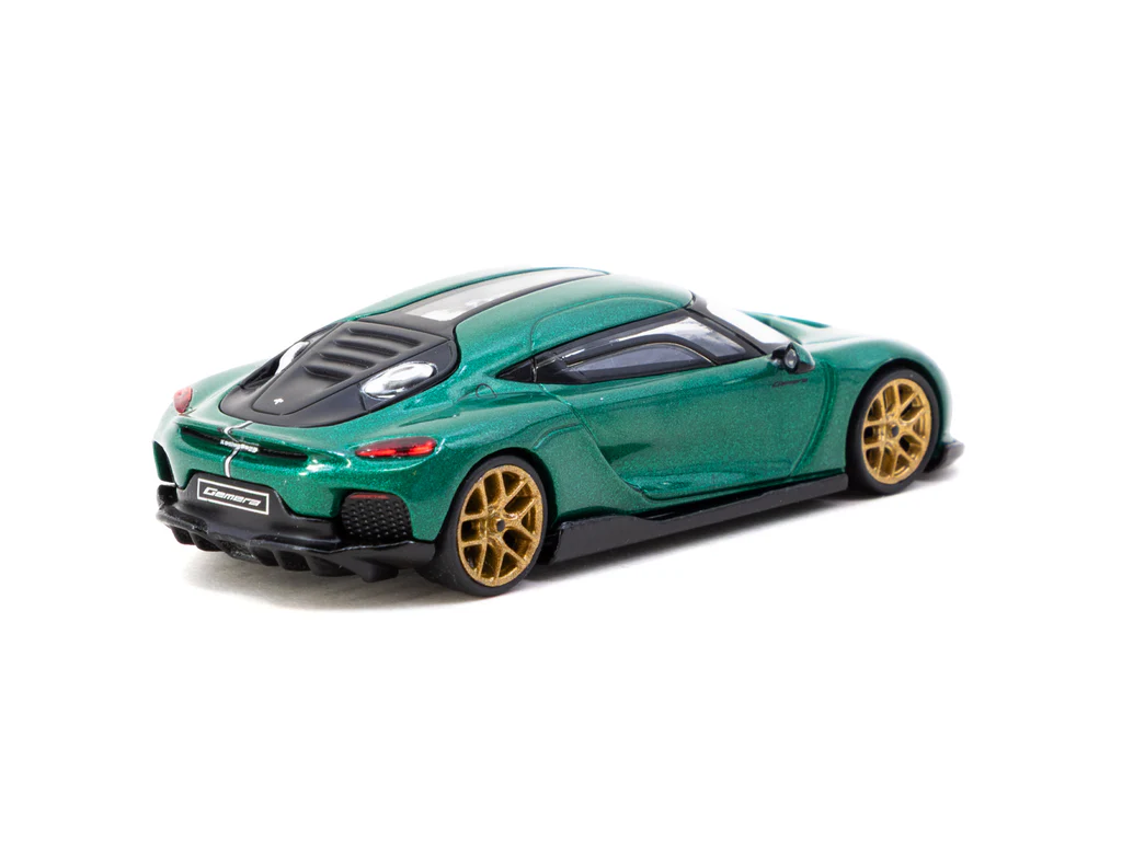 Tarmac Works Koenigsegg Gemera Green Gold Wheels 1:64 - obrazek 3