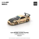 Pop Race Top Secret Toyota GT300 Supra Chrome Gold 1:64