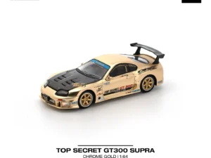Pop Race Top Secret Toyota GT300 Supra Chrome Gold 1:64