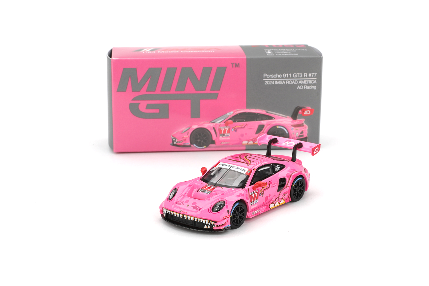Mini GT 1:64 Porsche 911 GT3 R #77 AO Racing IMSA 2024