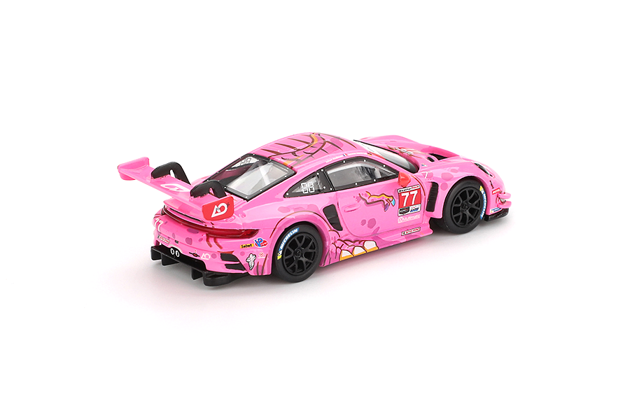 Mini GT 1:64 Porsche 911 GT3 R #77 AO Racing IMSA 2024 - obrazek 3