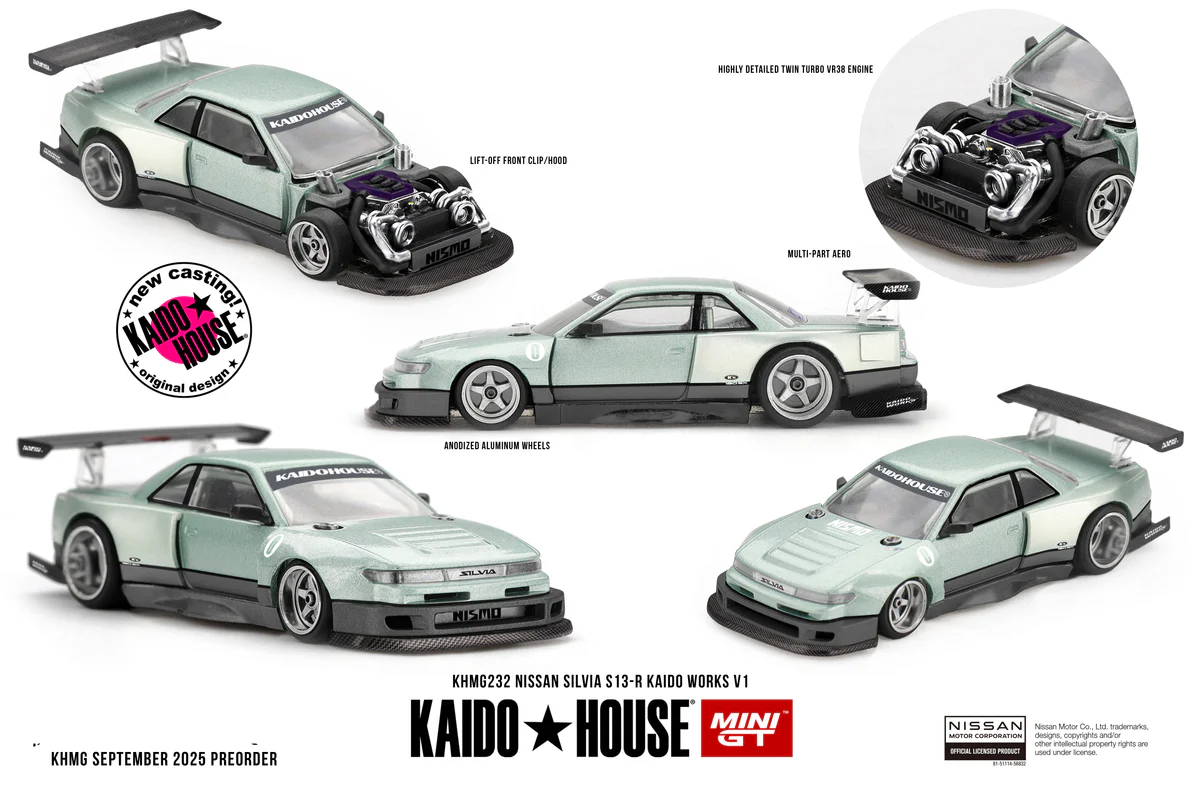 Kaido House x Mini GT 1:64 Nissan Silvia S13-R Kaido Works V1 KHMG232