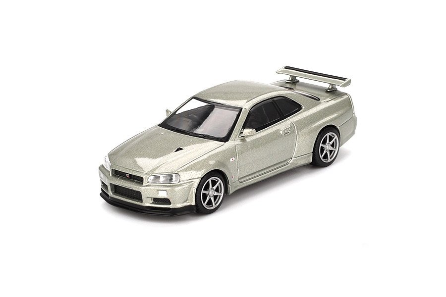 Nissan Skyline GT-R R34 V-Spec II Nür Millennium Jade 1:64 - obrazek 2