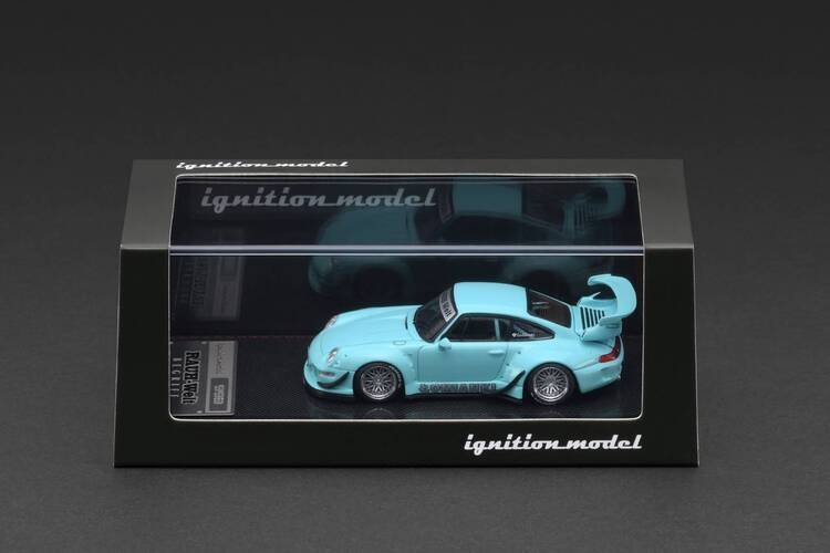 Ignition Model Porsche 911 RWB 993 ŁOMIANKI Blue Green 1:64 - obrazek 4