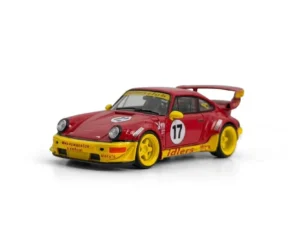 MODELMODEL Porsche 911 RWB 964 idlers #17 Red/Yellow 1:64