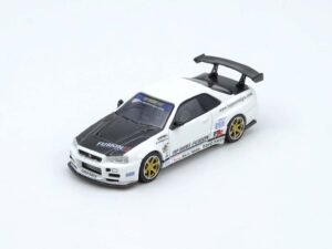 INNO64 Nissan Skyline GT-R R34 Top Secret White 1:64