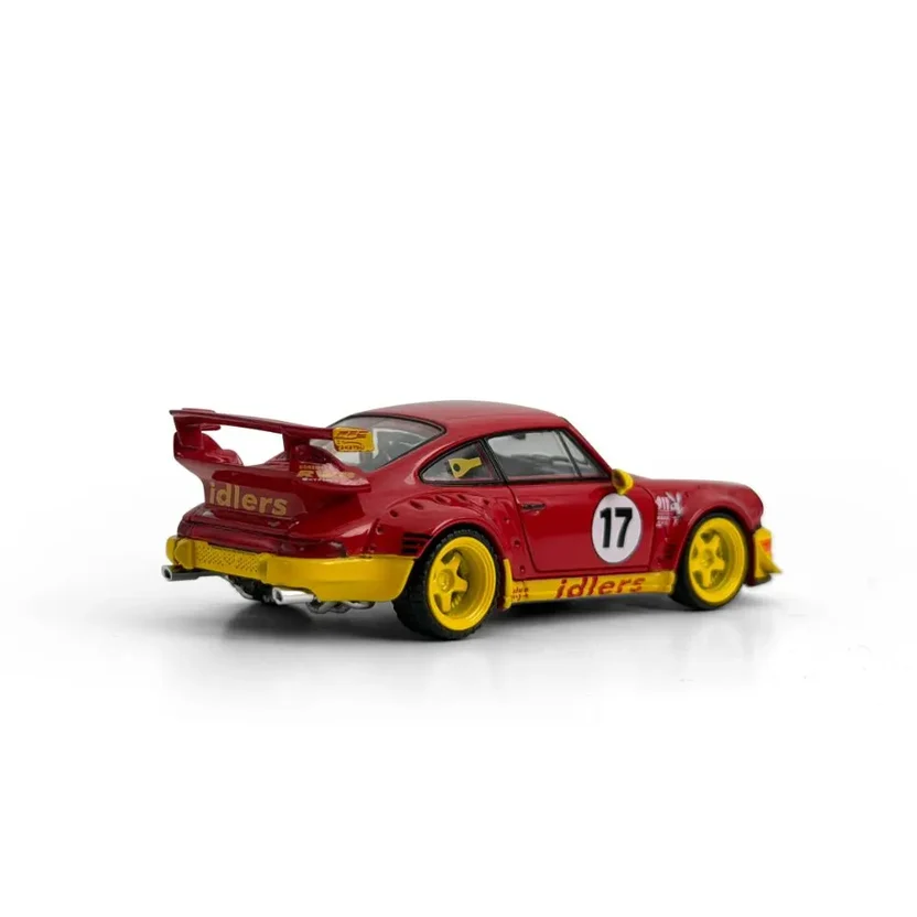 MODELMODEL Porsche 911 RWB 964 idlers #17 Red/Yellow 1:64 - obrazek 2