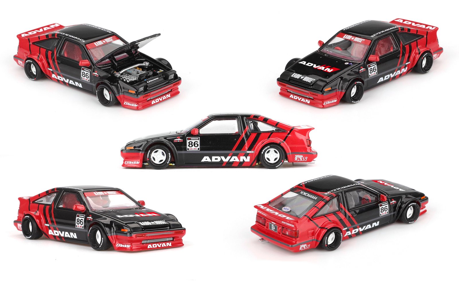 Kaido House Toyota AE86 Sprinter Trueno Kaido ADVAN 1:64