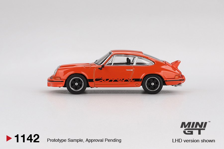 MINI GT Porsche 911 Carrera RS 2.7 Tangerine Black Livery 1:64 - obrazek 3