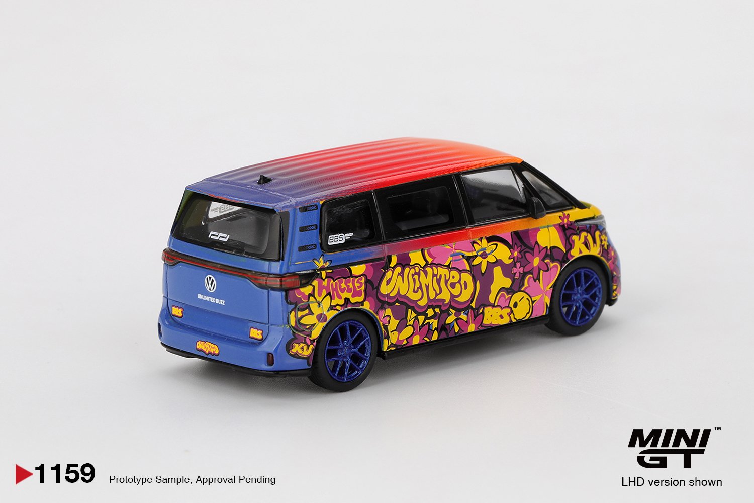 MINI GT Volkswagen ID.Buzz KW/BBS Flower Power 2025 1:64 - obrazek 3